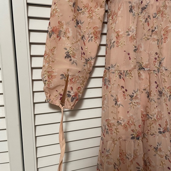 JessaKae Cottagecore Maxi Dress Small Pink Floral Whimsy Fairy Spring Modest - Picture 9 of 13